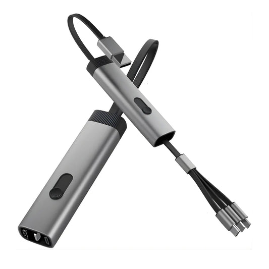 3-in-1 Multi Charging Cable | Portable Fast Charging Data Cable for iPhone, Type-C & Micro-USB Devices